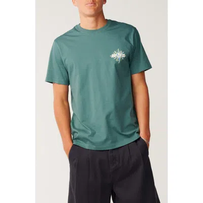Rip Curl Disorder Burst Cotton Graphic T-shirt In Green