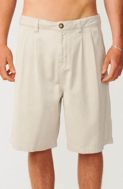 Rip Curl Disorder Cotton Twill Walk Shorts In Neutral