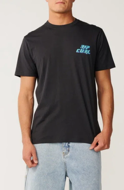Rip Curl Disorder Legacy Cotton Graphic T-shirt In Black