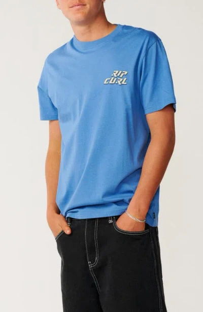 Rip Curl Disorder Legacy Cotton Graphic T-shirt In Blue