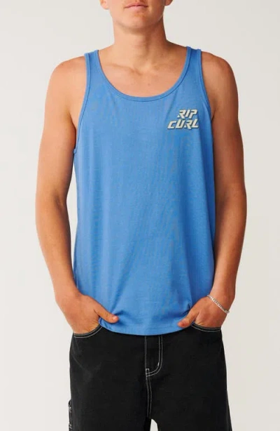 Rip Curl Disorder Legacy Cotton Tank In Blue