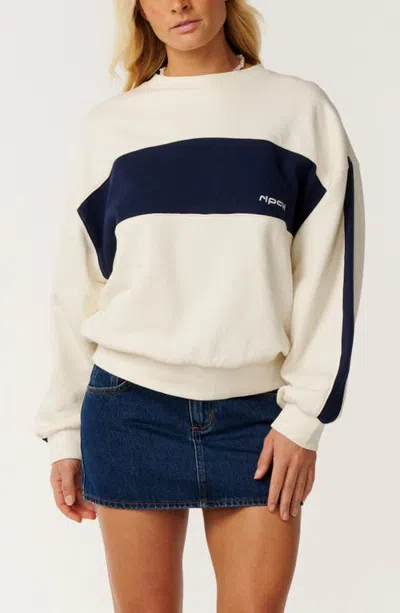 Rip Curl Drop Shoulder Sweatshirt In Bone 3021