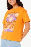 Rip Curl Dune Dancer Relaxed Graphic T-shirt In Light Orange