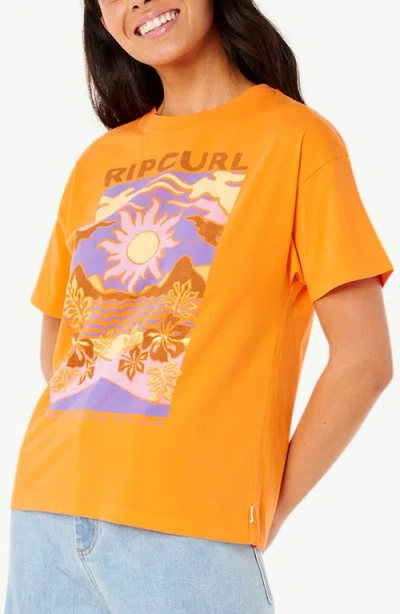 Rip Curl Dune Dancer Relaxed Graphic T-shirt In Light Orange