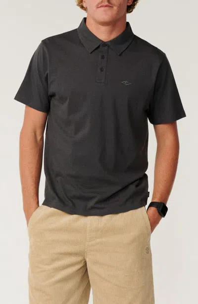 Rip Curl Easy As Relaxed Polo In Charcoal