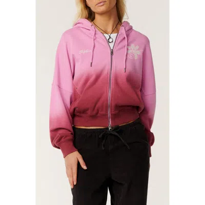 Rip Curl Echo Wave Full Zip Hoodie In Pink