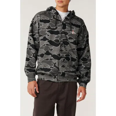 Rip Curl Eddie Would Go Petro Zip Hoodie In Black/grey