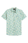 Rip Curl Fun Times Short Sleeve Button-up Shirt In Green