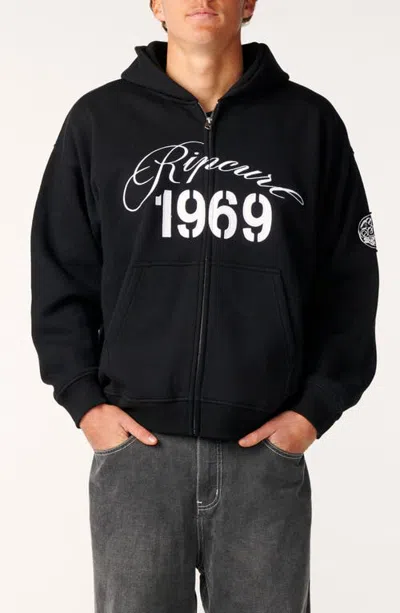 Rip Curl Gabe Logo Full Zip Hoodie In Black