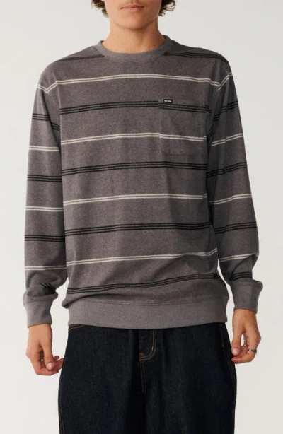 Rip Curl Grid Crewneck Pocket Sweatshirt In Gray