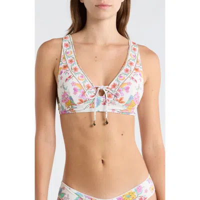 Rip Curl Half Moon Bay Bikini Top In Neutral