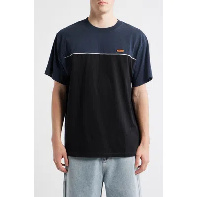 Rip Curl Halfa Panel Cotton T-shirt In Blue