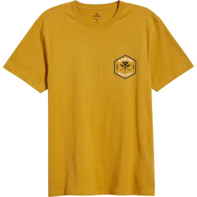 Rip Curl Hawaii Badge Graphic T-shirt In Yellow