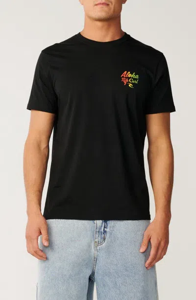 Rip Curl Hawaii Hula Cotton Graphic T-shirt In Black