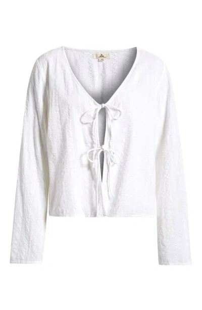Rip Curl Haze Tie Front Top In White