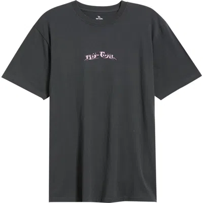 Rip Curl Hazed & Tubed Cotton Graphic T-shirt In Black