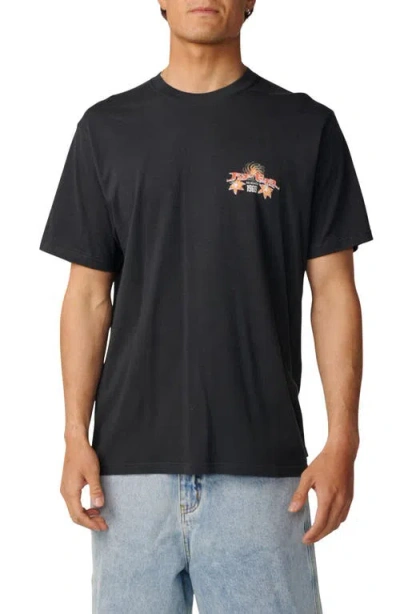 Rip Curl Hazed & Tubed Graphic T-shirt In Black