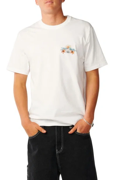 Rip Curl Hazed & Tubed Graphic T-shirt In White
