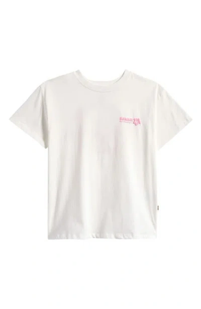 Rip Curl Kids'  Hibiscus Cotton Graphic T-shirt In White