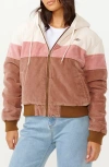 Rip Curl Hibiscus Heat Corduroy Jacket In Brown