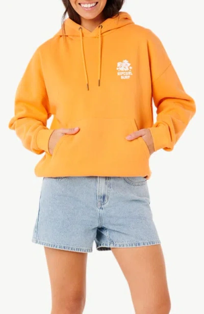 Rip Curl Hibiscus Heritage Hoodie In Light Orange