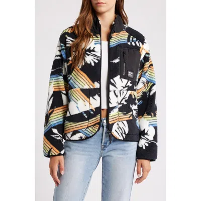 Rip Curl High Tide Hoffman Polar Fleece Zip Jacket In Black