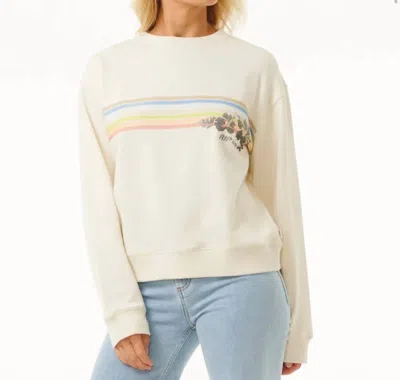 Rip Curl Hoffman Relaxed Crew In Bone In Beige