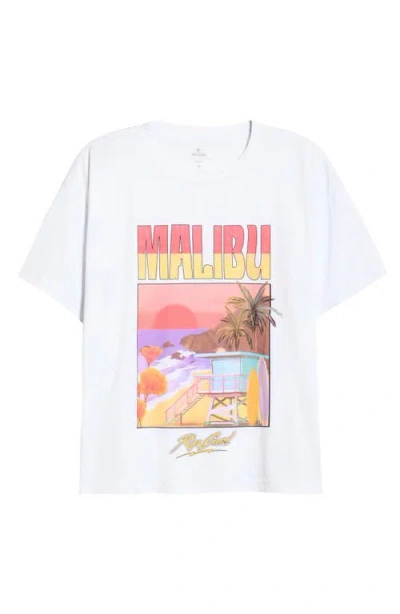 Rip Curl Hotel Malibu Graphic Rash Guard T-shirt In White