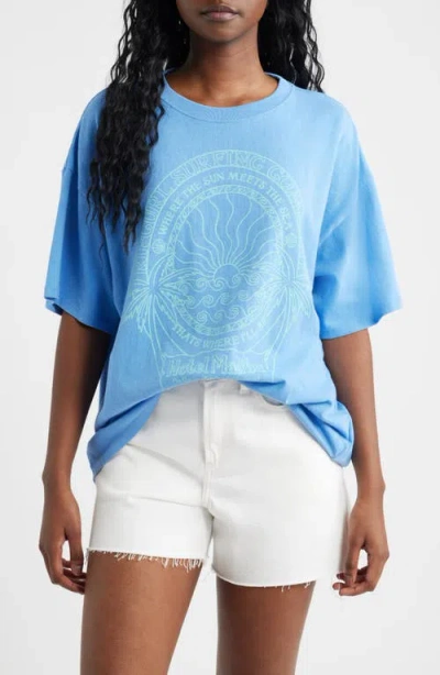 Rip Curl Hotel Malibu Heritage Graphic T-shirt In Blue