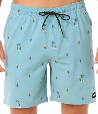 Rip Curl Hula Breach 18" Volley Short In Blue Lagoon