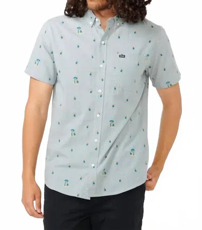 Rip Curl Hula Breach Short Sleeve Woven Shirt In Mineral Blue