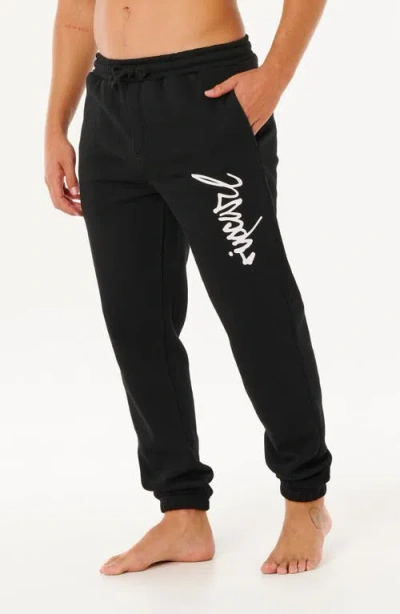 Rip Curl Icons Of Surf Track Pants In Black