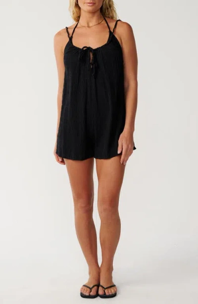 Rip Curl Island Cover-up Romper In Black