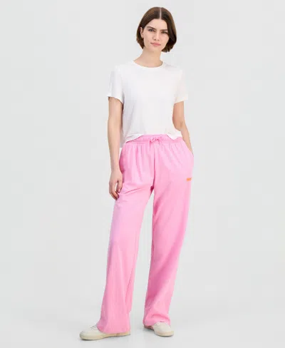 Rip Curl Juniors' Cotton Luxe Surf Relaxed Track Pants In Pink