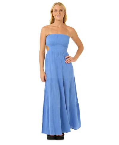 Rip Curl Juniors' Premium Surf Maxi Dress In Blue
