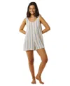 Rip Curl Premium Surf Stripe Cotton Romper In Blue