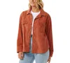 Rip Curl Stevie Corduroy Button-up Shirt In Dark Rust