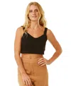 RIP CURL JUNIORS' SURF COTTON SLEEVELESS CROP TOP