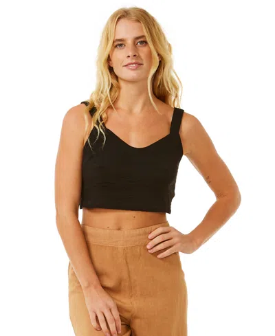 Rip Curl Juniors' Premium Surf Crop Top In Black