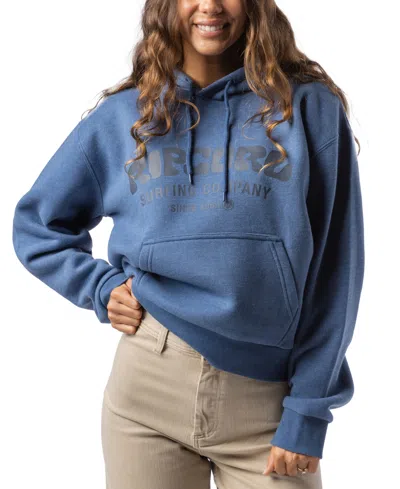 Rip Curl Juniors' Surf Relaxed Fleece Hoodie, Exclusively At Macy's In Navy Marle