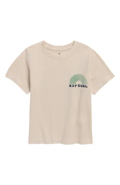 Rip Curl Kids' Aots Rising Cotton Graphic T-shirt In Neutral