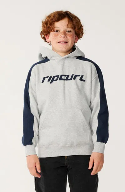 Rip Curl Kids' Archive Graphic Hoodie In Grey Marle