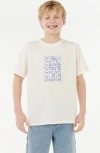 Rip Curl Kids' Artist Of The Search Ty Williams Cotton Graphic T-shirt In White
