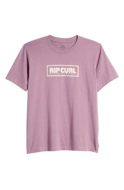 Rip Curl Kids' Big Mumma Icon Graphic Cotton T-shirt In Dusty Purple