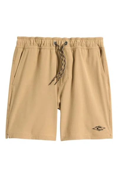 Rip Curl Kids' Boardwalk Phase Volley Swim Trunks In Brown