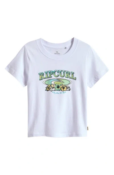 Rip Curl Kids' Catalina Island Cotton Baby T-shirt In White
