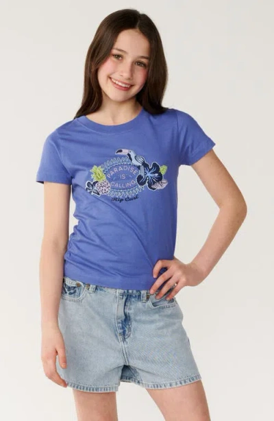 Rip Curl Kids' Costa Del Sol Graphic Baby Tee In Blue