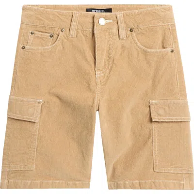 Rip Curl Kids' Cotton Corduroy Cargo Shorts In Khaki