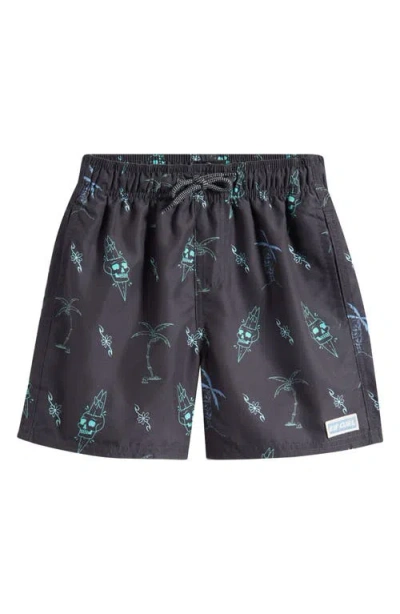 Rip Curl Kids' Eternal Sherd Volley Swim Trunks In Gray