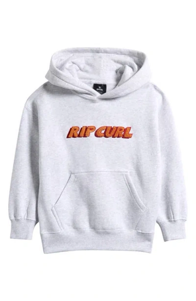 Rip Curl Kids' Eternal Shred Logo Fleece Hoodie In Gray